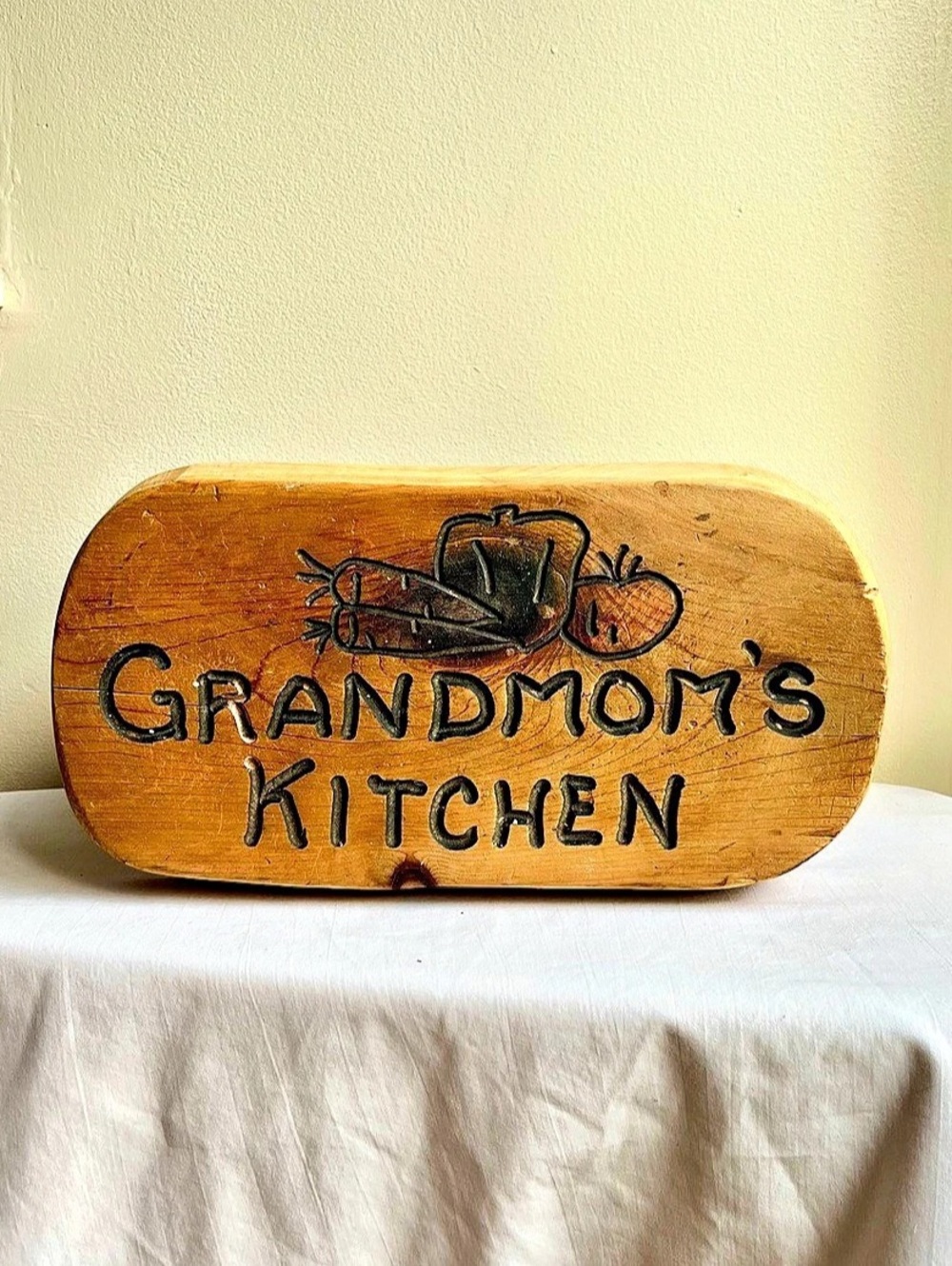 Vintage Handmade Grandma's Kitchen Wooden Step Stool